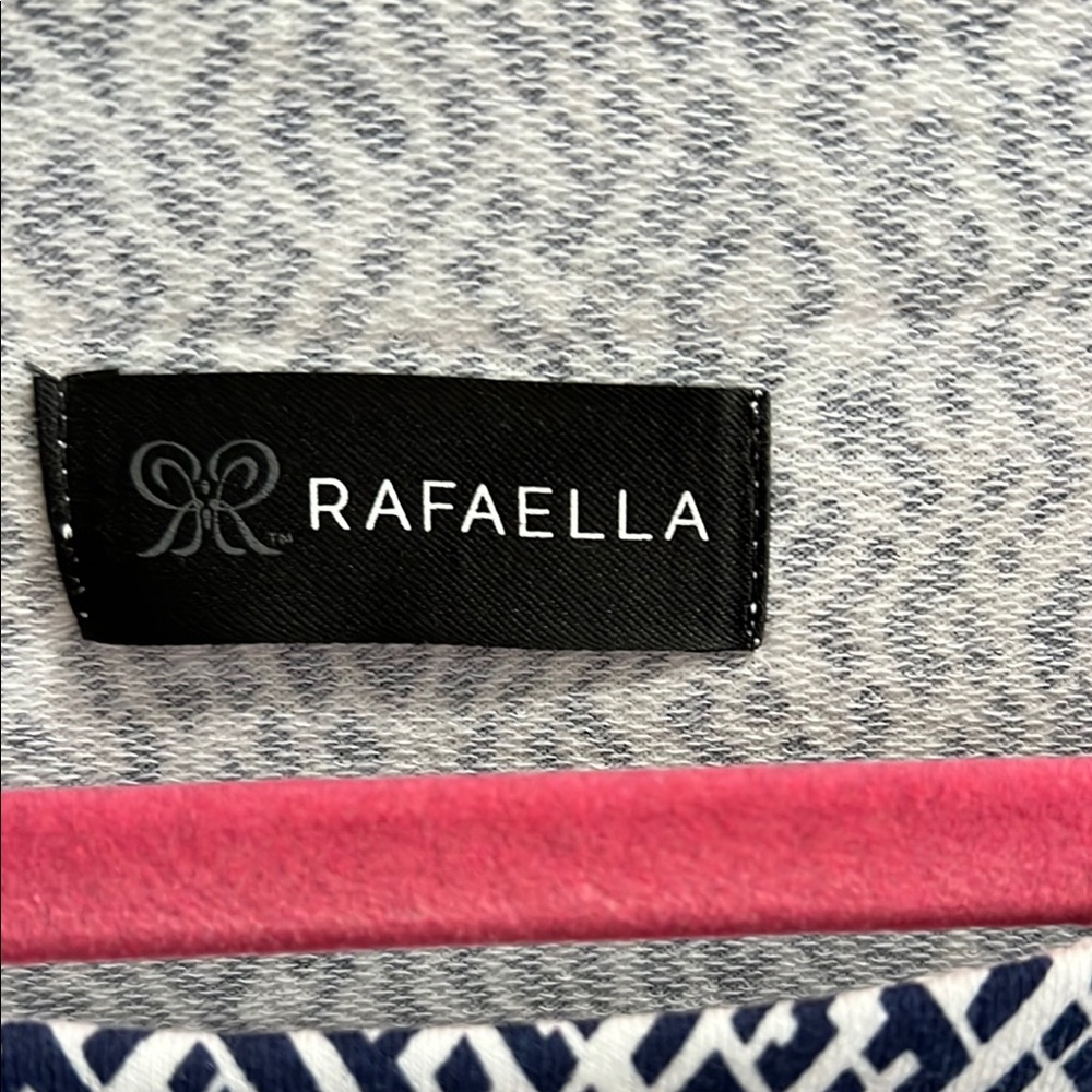 Rafaella Navy and White 3/4 Sleeve Sweatshirt - Picture 2 of 5